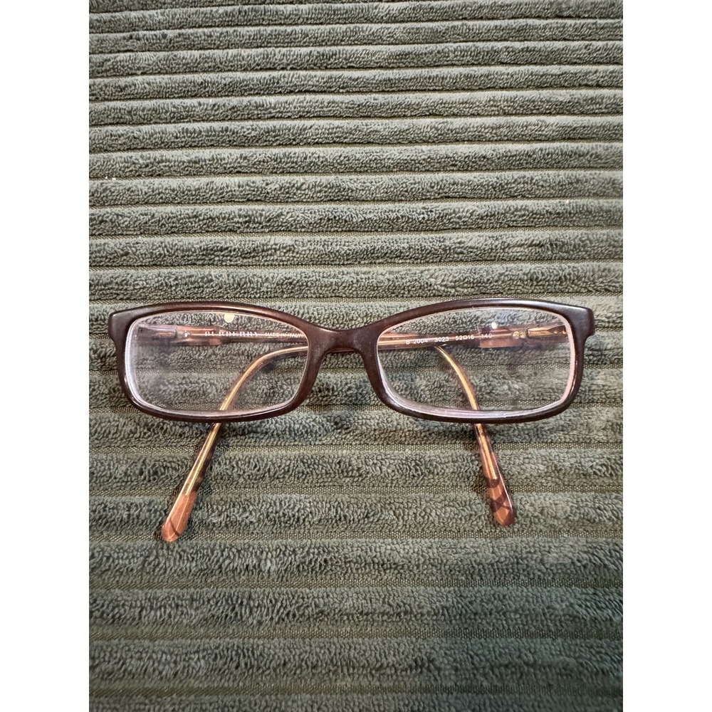 Burberry Eyeglass Frames Brown‎ Rectangular Glasses B 2004 3023 52[]16 140